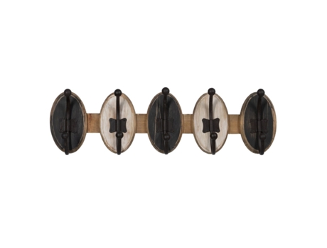 Perchero de Pared Madera de abeto 61 x 12,5 x 17 cm
