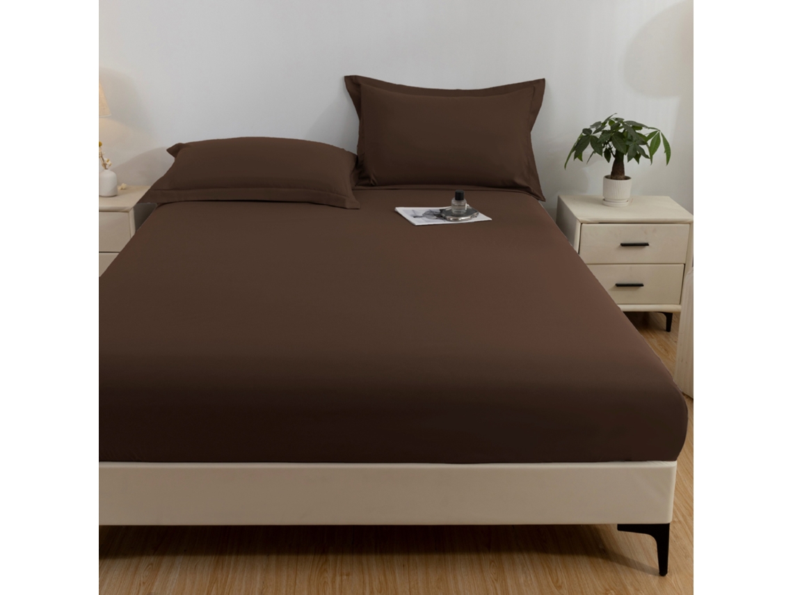 Protector De Colchón Impermeable, Funda De Almohada No Incluida, Suave Y Delicado Para La Piel, Color Marrón, 100x200cm. Panoona