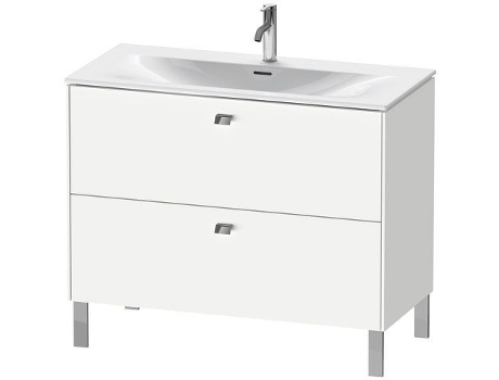 Pedestal de lavabo DURAVIT Brioso vertical 102,0 x 47,9 cm 2 cajones incl. recorte de sifón y delantal para lavabo Viu 234410