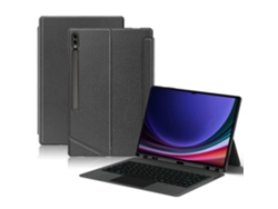 Funda de cuero para Samsung Galaxy Tab S8 Ultra con teclado Bluetooth y panel táctil retroiluminado Hengrongshen