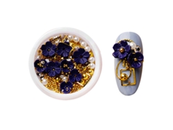 Acessórios De Unhas 3d Com Shell, Flor E Strass Mistos Decorativos Para Diy De Nail Art Prendedores De Unhas