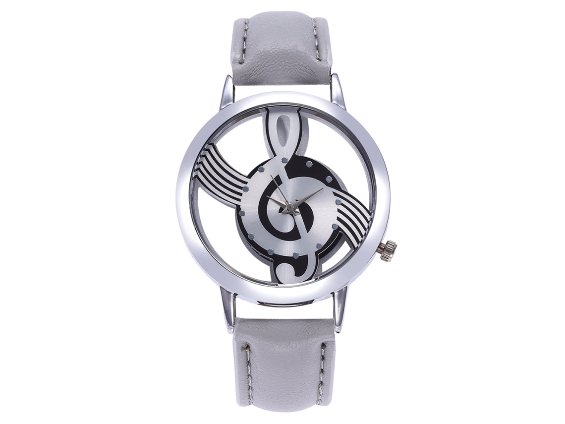 Reloj De Pulsera Analógico De Cuarzo Para Mujer Con Esfera Redonda Gris - Moda
