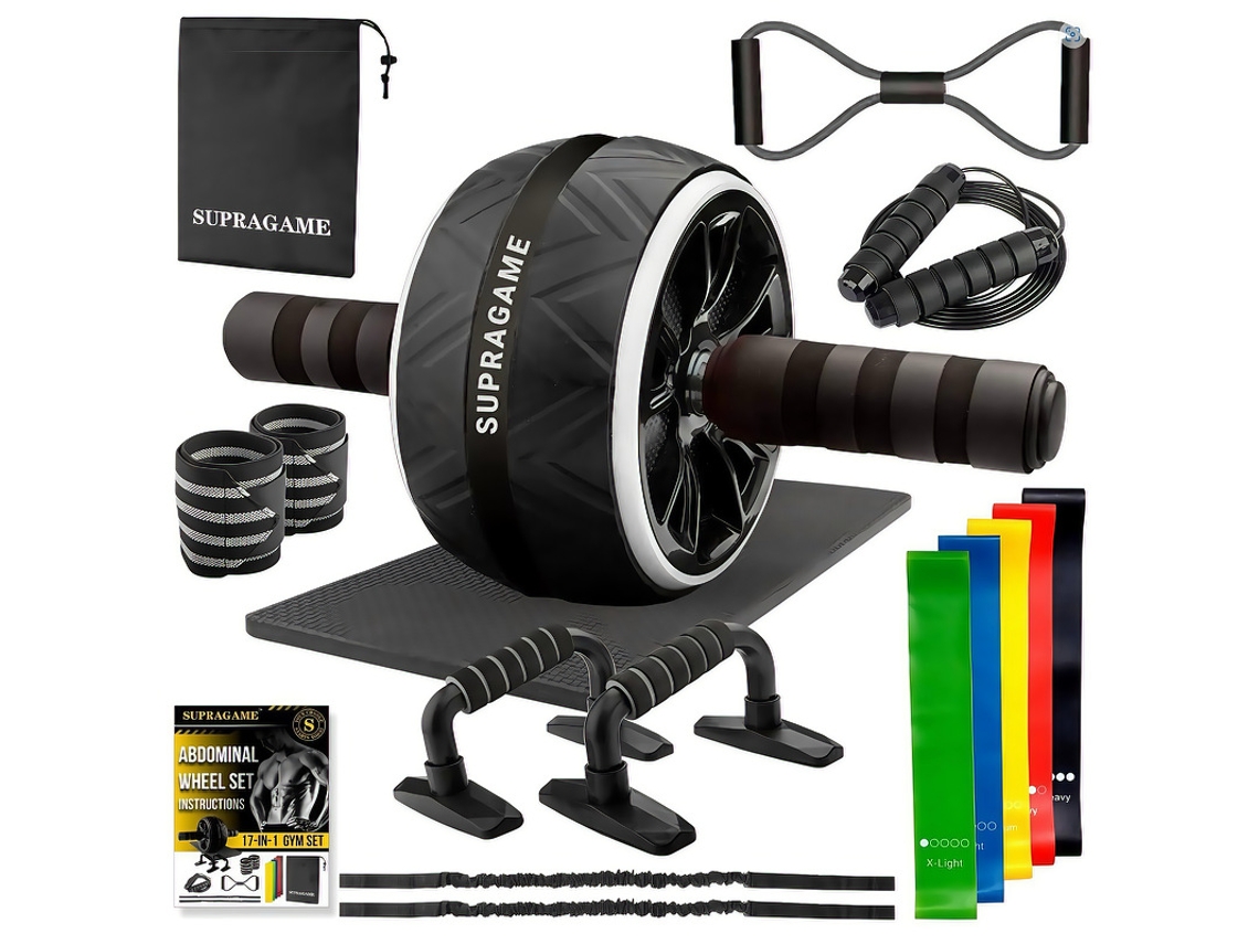 Juego De 16 Piezas De Rueda Abdominal, Conjunto Combinado Para Ejercicios En Casa  DIGITALLAB