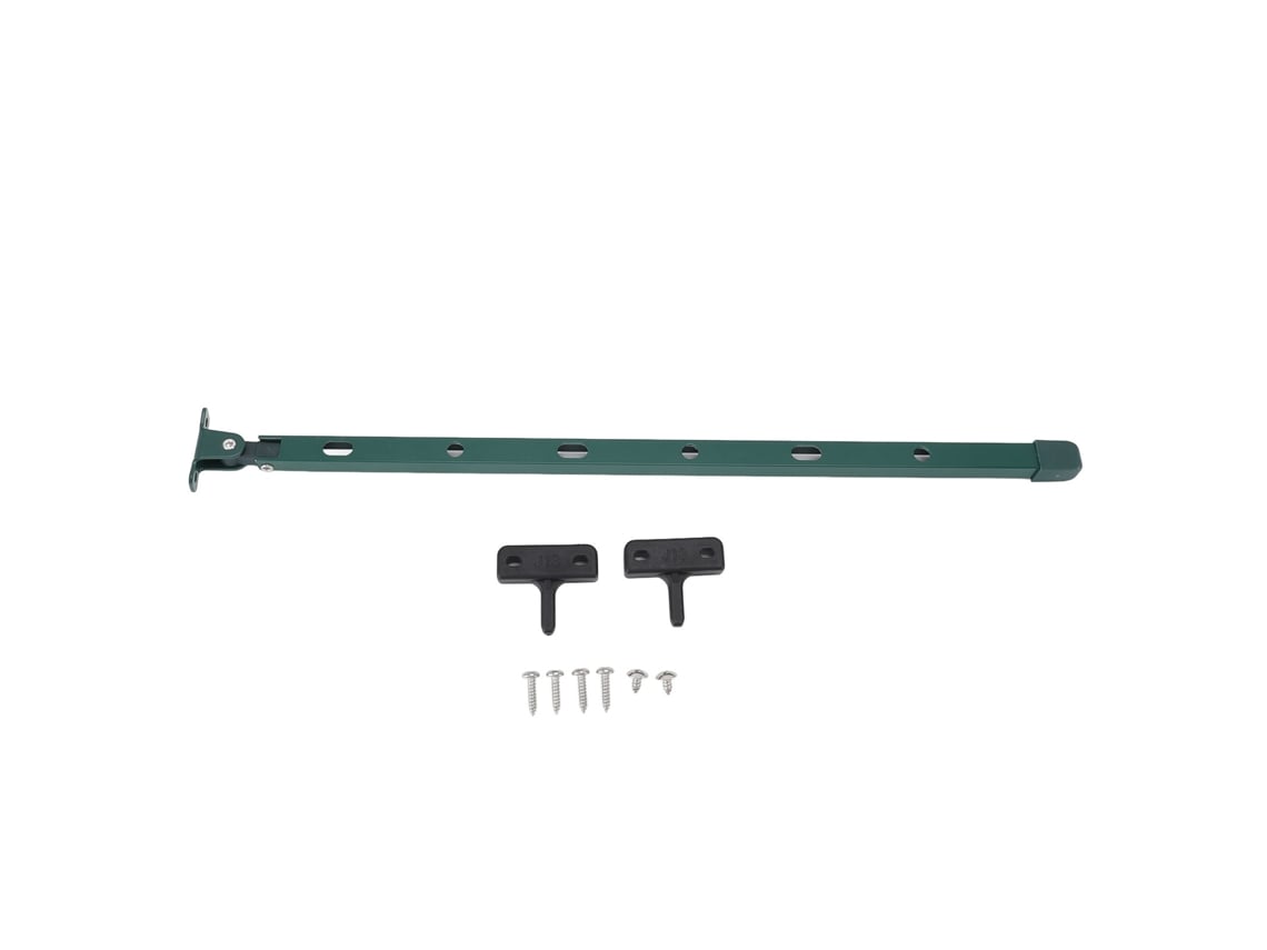 Barra Manual De Aluminio Para Abrir Ventanas De Invernadero Con Tornillos, 39 Cm (15,35 Pulgadas), Color Verde.