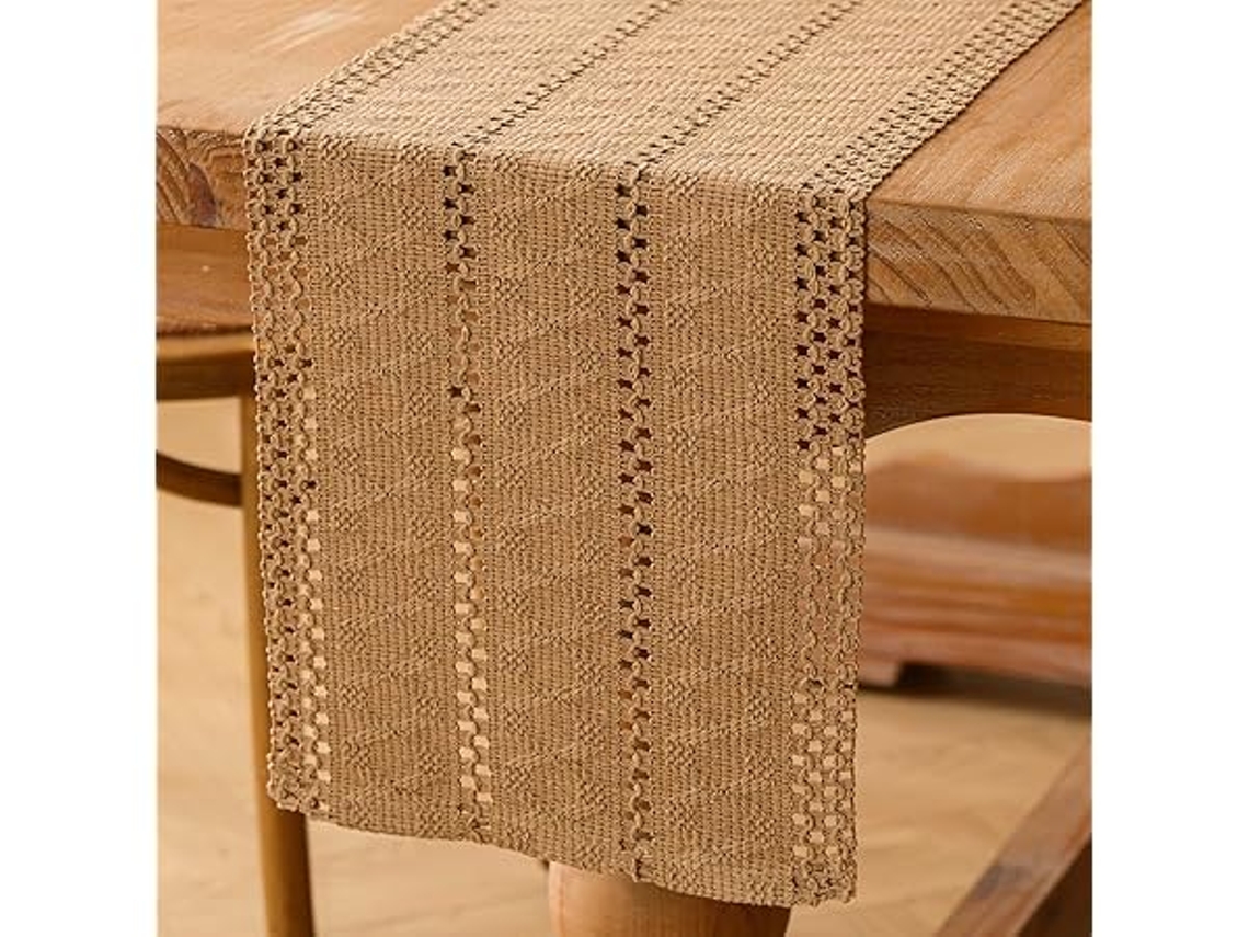 Pequeño Mantel Tejido Con Motivos De Monos, Confeccionado En Algodón Y Lino, Ideal Para Decorar Bodas Y Fiestas, 30 X 140 Cm.