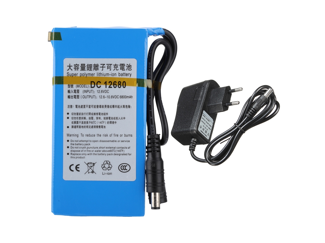 Mali bateria de Lítio Polimérica Recarregável de Grande Capacidade 6800mah com Interruptor Integrado Dc 12680