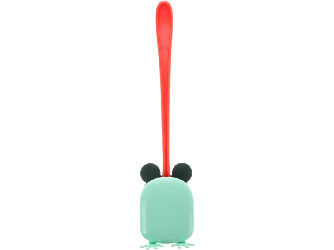 Limpiador de inodoro de silicona verde suave con cabezal de dibujos animados, mango largo ergonómico y cepillo de limpieza para Gokoco.