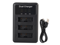 Cargador De Batería Usb Triple De 3 Canales Np Bx1 Para Cámaras Zv1 Rx100m7 Rx1r Hx90 Wx350