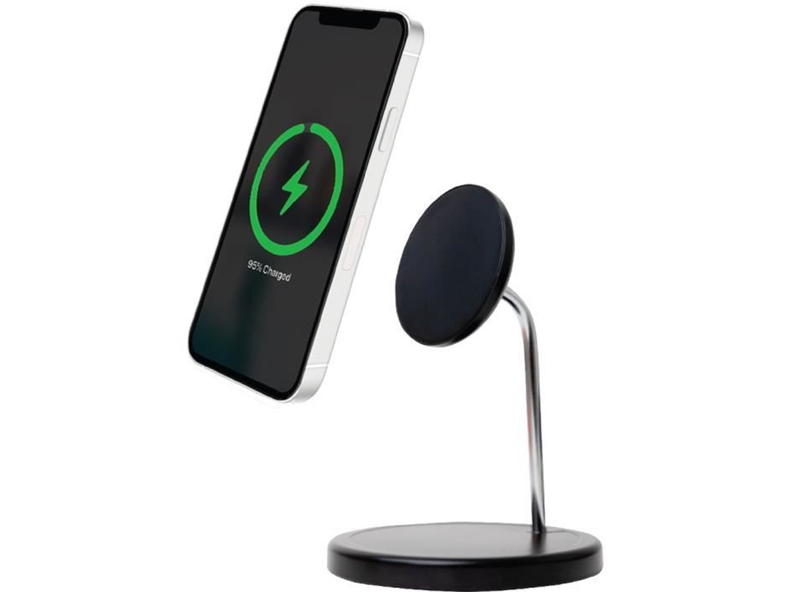 Cargador Doble Inducción Compatible Magsafe 15W Negro Soporte Bigben BIGBEN CONNECTED