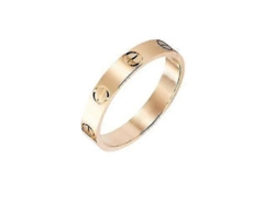 Anillo De Amor De Acero Inoxidable Premium Para Mujer Oro 5 Oro
