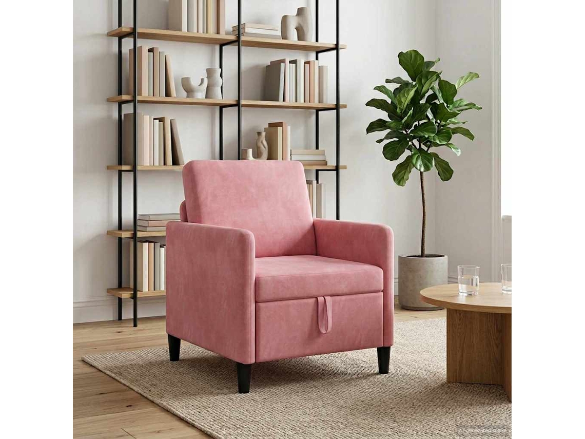 Sofá Con Almacenamiento Rosa 72 X 78 X 87 Cm Poliéster