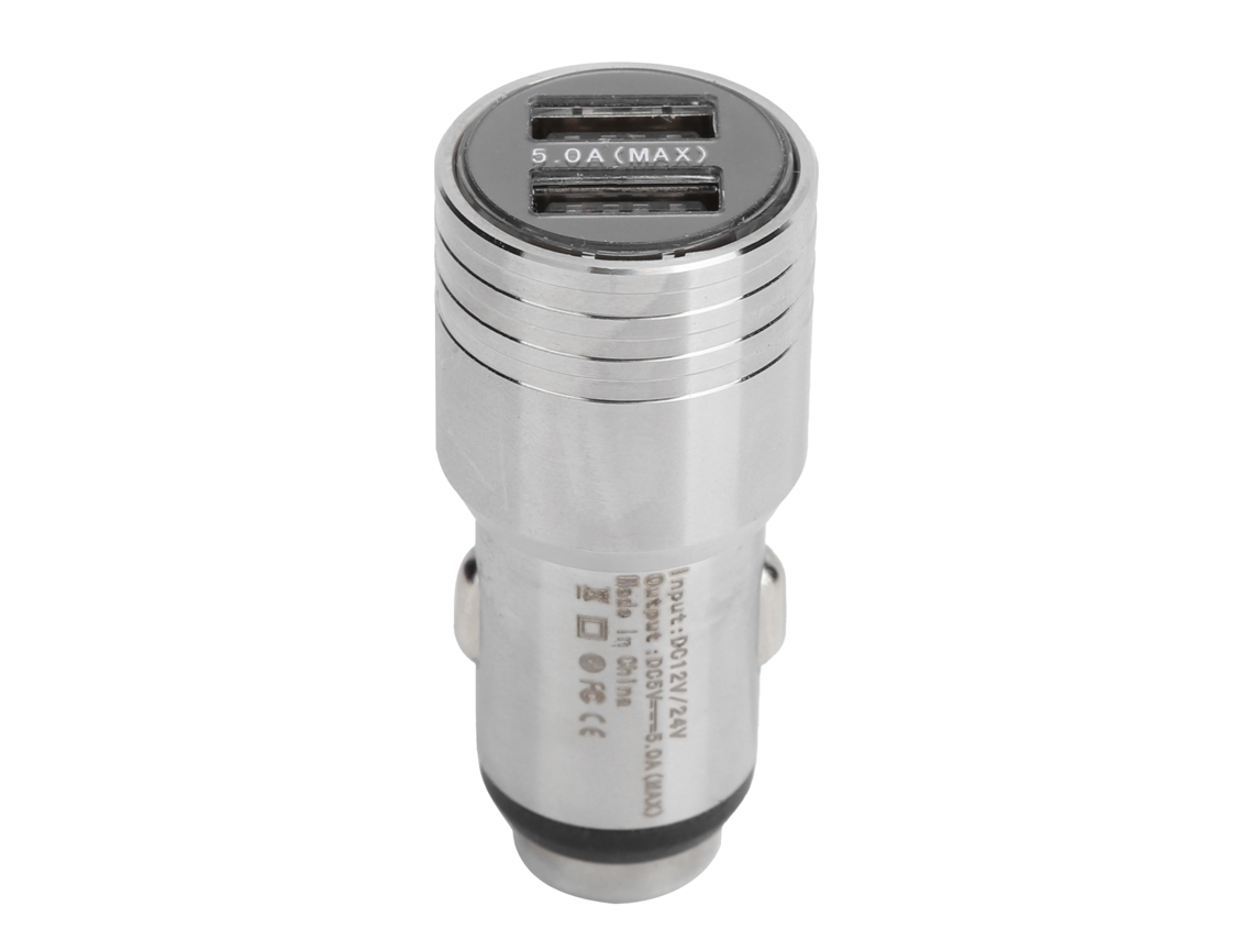 Cargador De Coche 5a De Alta Potencia Con Doble Usb Y Carga Rápida Inteligente