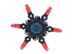 Juguete Antiestrés Transformable Para Dedos, Con Rotación Y Ventosa, Para Niños Y Adultos - Rojo
