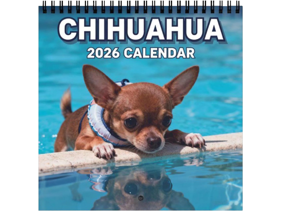 Calendario 2026, planificador mensual con temática de perros, para colgar en la pared durante todo el año, ideal para el dormitorio y para viajes.