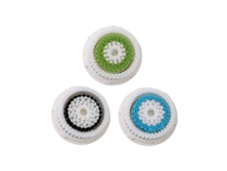Cabezales De Repuesto Para El Cepillo De Limpieza Facial Boan, 3 Unidades, Exfoliantes Para Poros Obstruidos Y Dilatados (1 Azul, 1 Negro, 1 Verde).