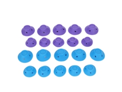 20pcs Rizos De Pelo Mushroom Silicona Autoagarre Diy Para Pelo Largo Mediano Corto Morado Azul