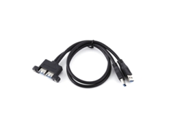 Cable De Extensión Combo Dual Usb 3.0 Macho A Hembra Con Orificios De Montaje En Panel De Socket De Tornillo