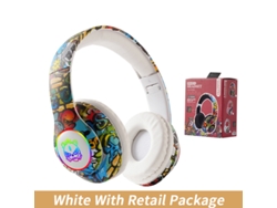Auriculares Bluetooth Para Juegos (blancos), Con Cancelación De Ruido Y Diseño Plegable.