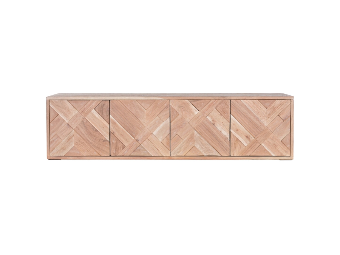 Mueble Tv Acacia Metal Flotante 125x40x32cm