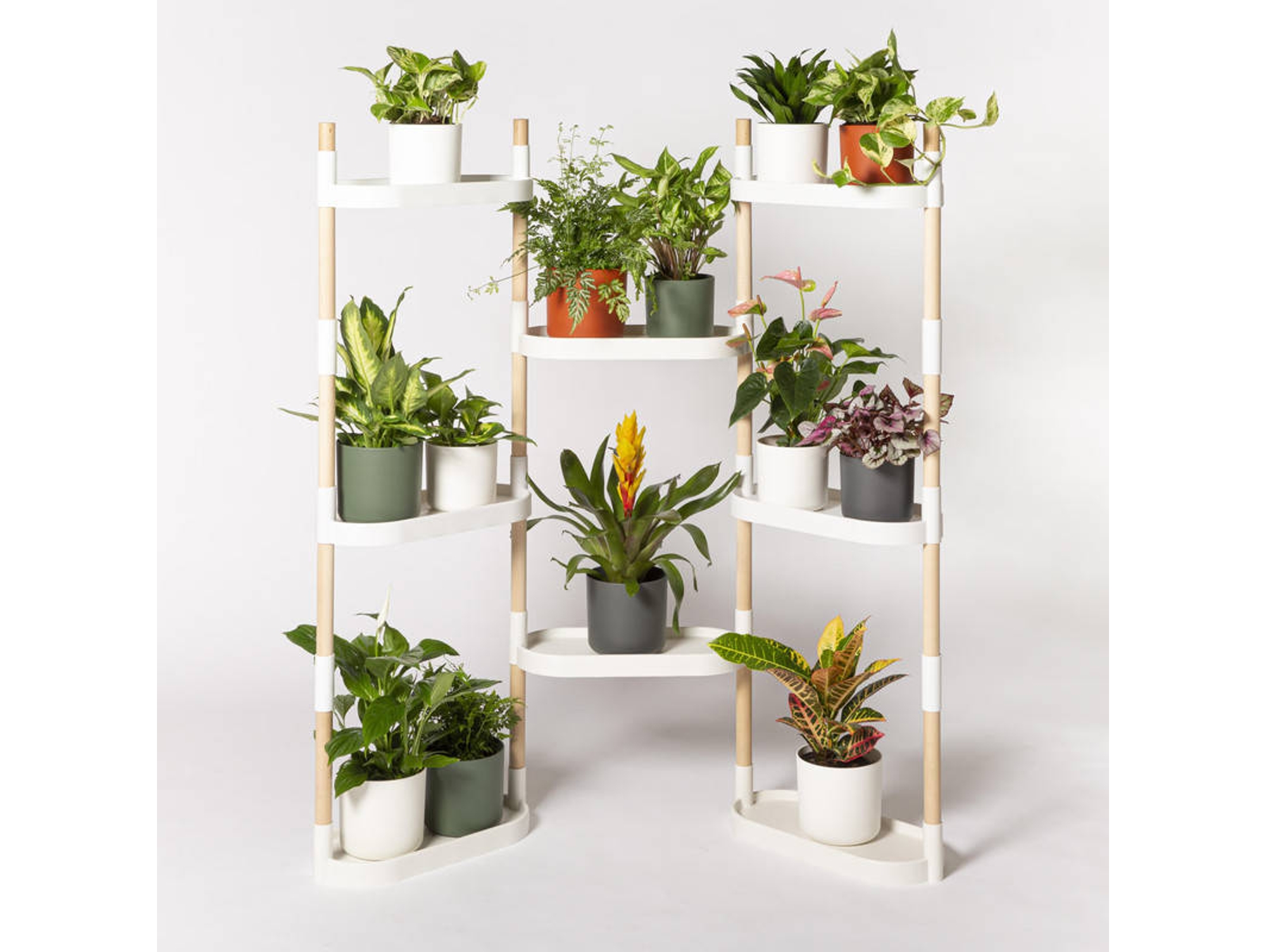 Estante para Plantas CITYSENS Blanca 8 macetas (47x20x10 cm)