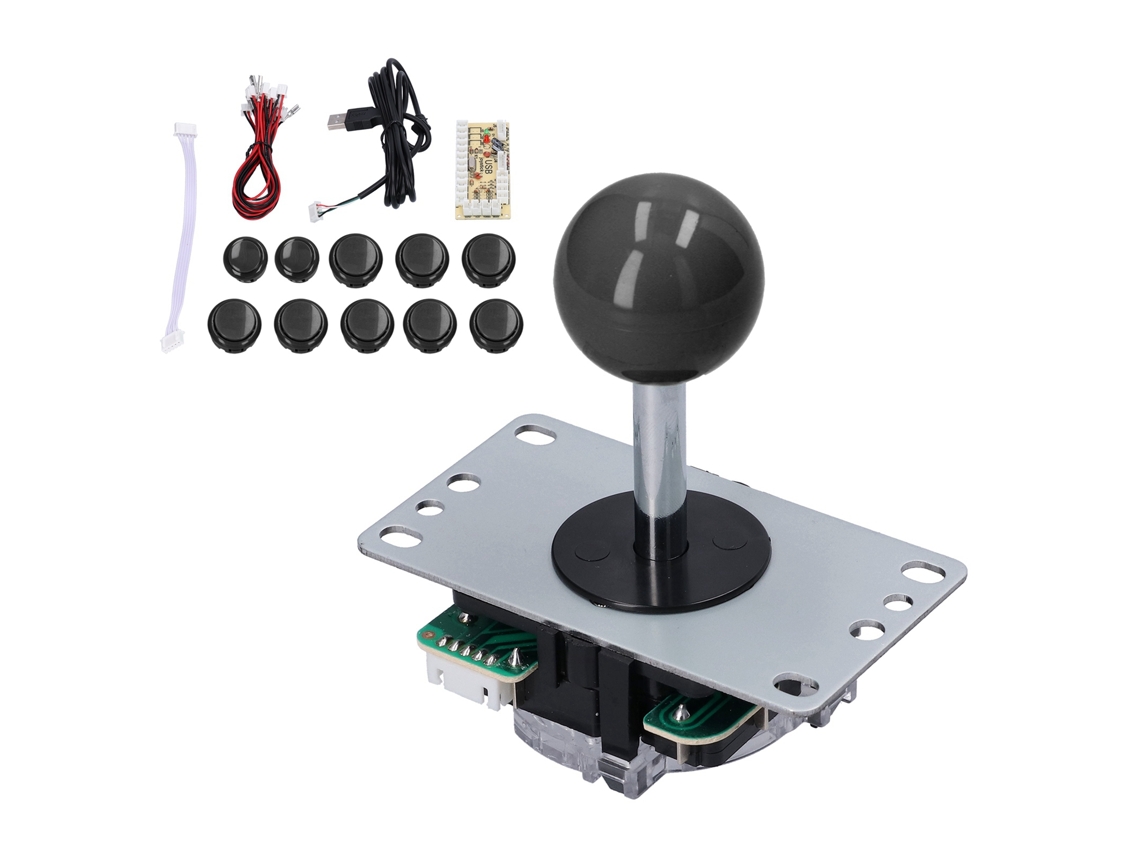 Kit De Joystick Arcade Diy Com Codificador Zero Delay 10 Botões Para Mame Pc Windows Qm070901