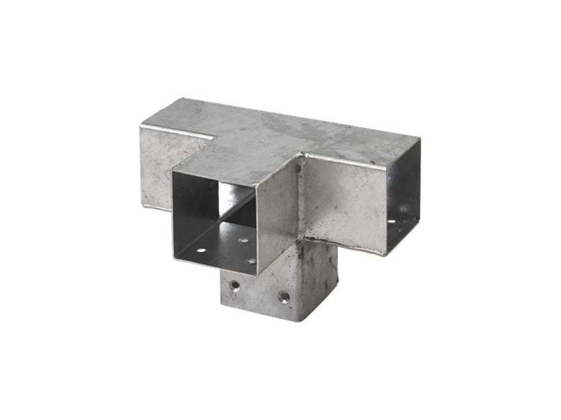Conector Pérgola Com Extensor Galvanizado Para Postes 12 X 12 Cm Modelo Cubo Por Peça Wovar
