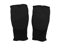 Guantes Internos De Boxeo Con Gel Antideslizante Mitad De Dedo Para Hombre Mujer Kickboxing Entrenamiento Negro Talla S