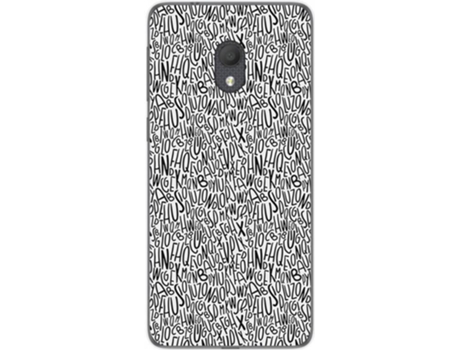 Carcasa Alcatel 1C (2019) TUMUNDOSMARTPHONE Letras Multicolor