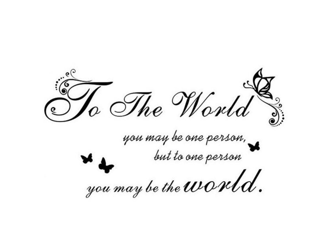 2026-calcomanía De Pared "to The World" Para Dormitorio Sala De Estar Decoración De Hogar Fondo Bonito