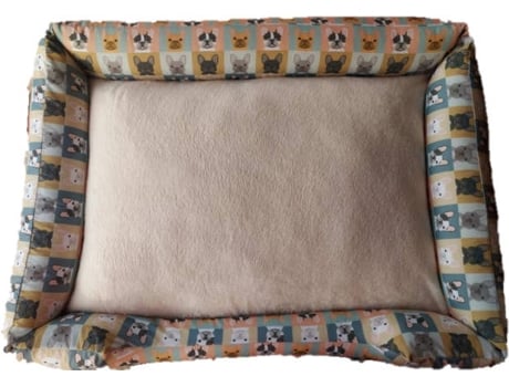 Cama para Perros y Gatos MIANDOSTORE Nido Bulldog M (Multicolor - 50x70 cm - Algodón)