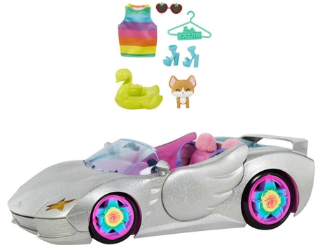 BARBIE Extra Carro Descapotável Prateado (Edad Mínima: 3 Años - 43 x 21 x 16 cm)