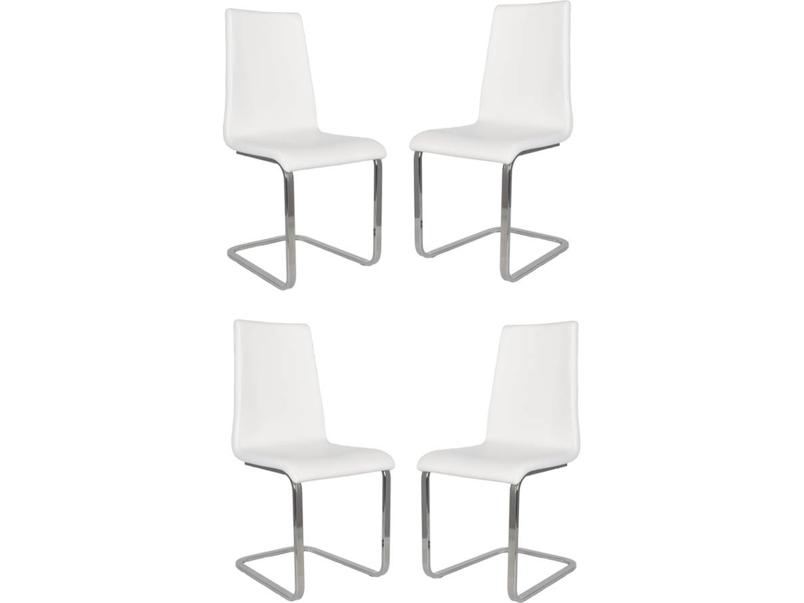 Conjunto de 4 Cadeiras T M C S Berlin (Branco - 94.5x42.5x56 cm - Aço)