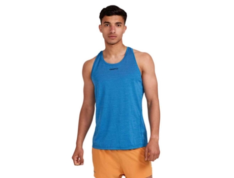 Camiseta sin Mangas de Hombre para Fitness CRAFT Adv Essence Melange Azul (M)