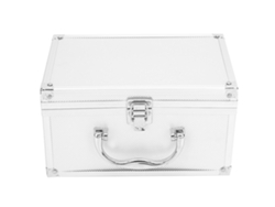 Caja De Herramientas Portátil De Aluminio De 230 X 150 X 125 Mm Con Expositor Para Instrumentos.