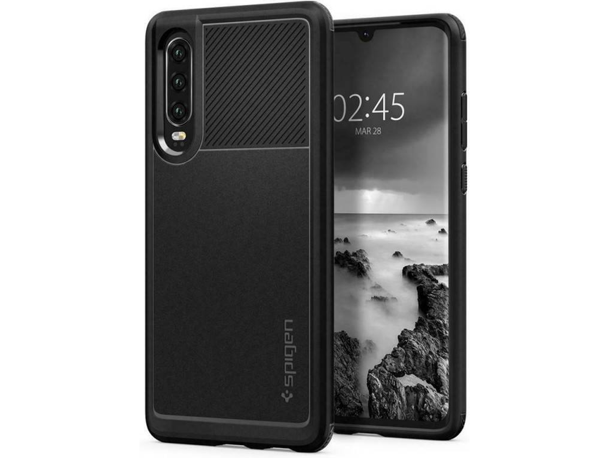 Carcasa Huawei P30 Spigen Rugged Armor Negro
