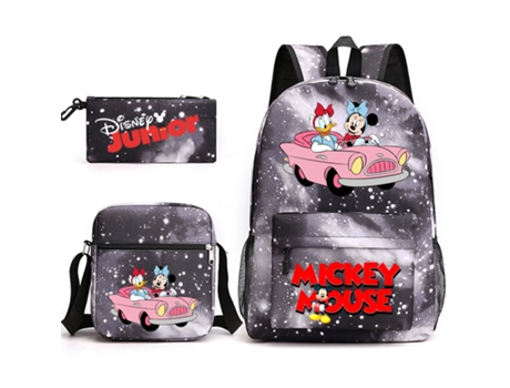KOHREE Conjunto de tres piezas de mochila escolar para estudiantes de Mickey Mouse