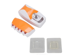 Dispensador Automático De Pasta De Dientes Y Soporte Para Cepillos De Dientes (conjunto De Pared) - Naranja