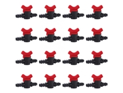 16 Piezas Válvula De Interruptor De Riego De Goteo 16Mm, Llave Tubería 16Mm SUINGA