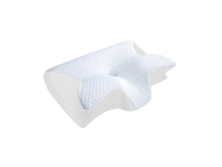 Almohada Cervical Ergonómica, Almohada Cervical Ortopédica 2 En 1 De Espuma Viscoelástica, Para Dormir De Lado Y Boca Arriba, 60 X 40 X 12 Cm