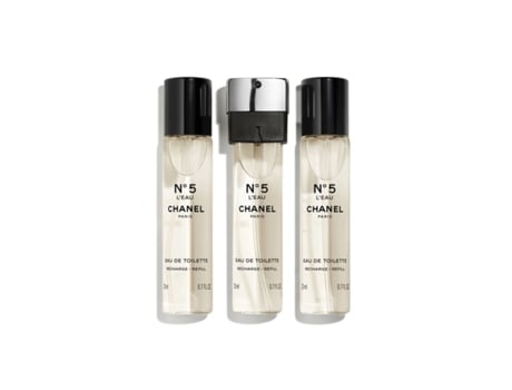 Juego de Perfume Chanel N°5 L'Eau EDT Recarregável 3 x 20 ml 3 Peças