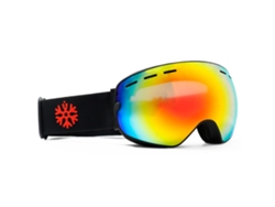 Gafas de esquí / Gafas de snowboard negras - Cristal de espejo rojo IVOL