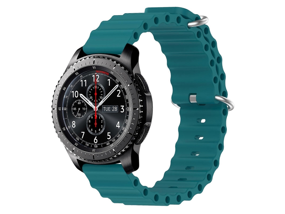 Pulsera de silicona de color liso estilo océano para Samsung Gear S3 Frontier de 22 mm
