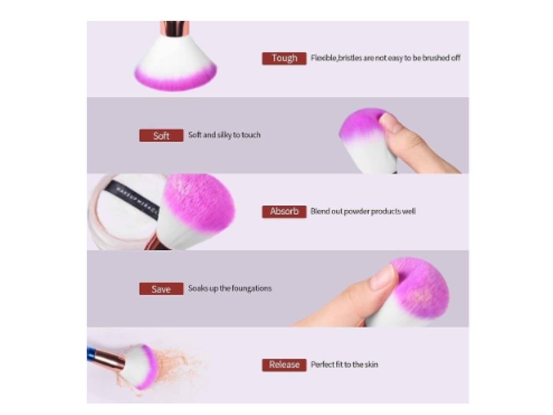 Paquete de 20 brochas de maquillaje profesionales Gusshious Green Unicorn Eye Makeup Brush