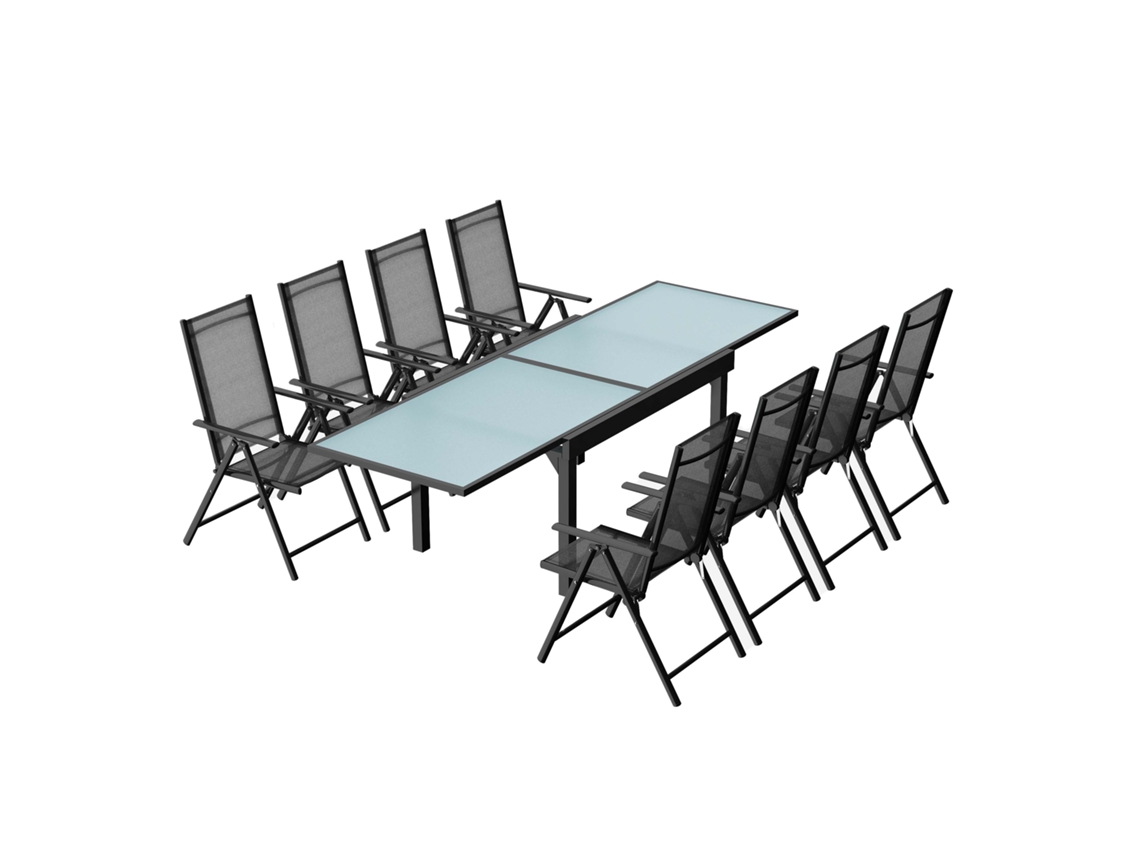 Conjunto de Jardín CONCEPT U Brescia (Gris - Aluminio - 270x90x76 cm)