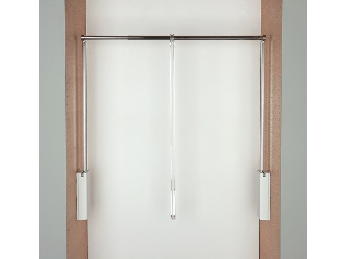 Perchero SERVETTO 3T Ext.Perchero 560-950 Mm Color Blanco-Niquel SERVETTO