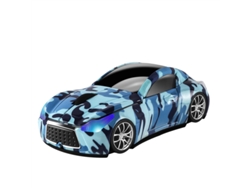 YIZHOOD Infiniti Sports Car Shape Mute Wireless Computer Gaming Mouse para computadora/portátil Camuflaje Azul