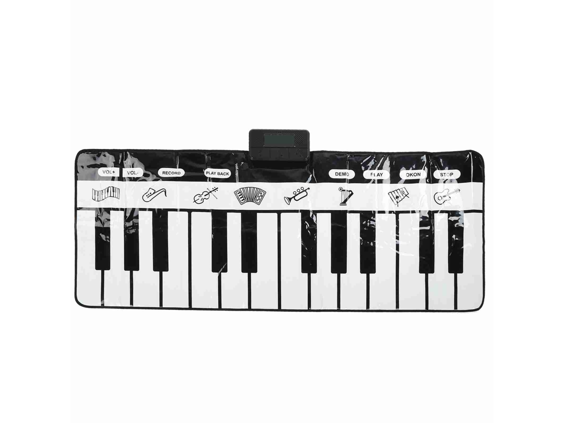 Tapete Piano Musical Infantil 24 Teclas Anti-derrapante 180x72cm Brincadeira Criança