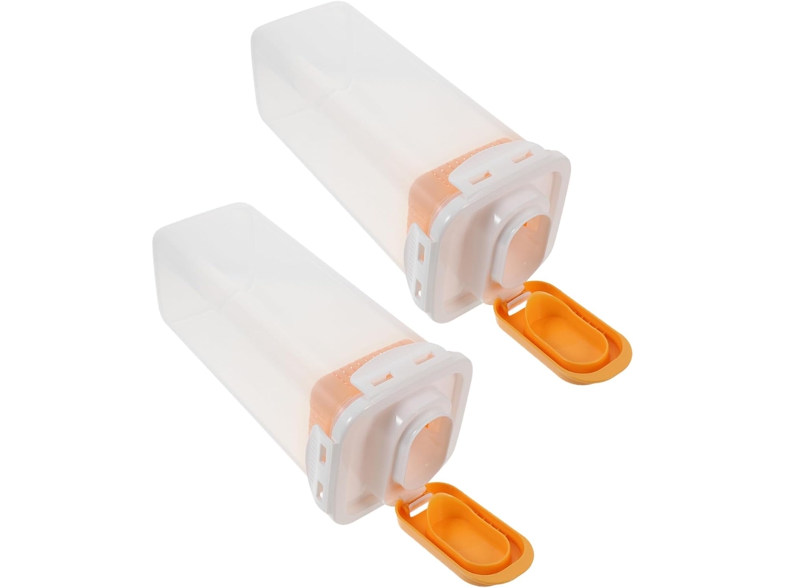 Juego de 2 recipientes transparentes reutilizables para detergente de ropa con tapa, ideales
