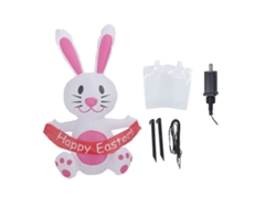 Conejo Inflable De 1,22 M Con Led, Ip44, Fibra De Poliéster 210t, Decorativo Para Exteriores, Enchufe Estadounidense 100-120 V.