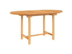 Mesa de jardín extensible Maison Exclusive, teca maciza (110 x 160 x 80 x 75 cm)